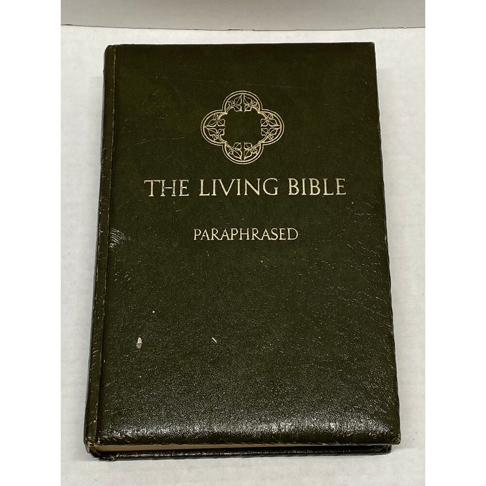 Vintage The Living Bible Paraphrased 1971 Tyndale Hardcover Pre Owned